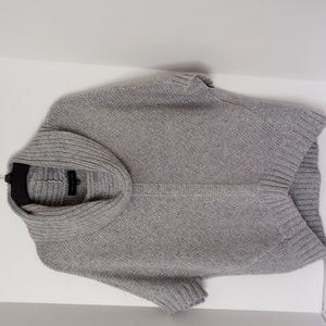 JONES OF NEW YORK SWEATER COWL NECKLINE Grey/Silver  NWT SIZE. L